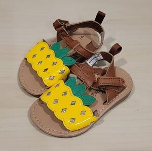 Carter Adora Baby Girl Pineapple Sandals - sz 4 Months US